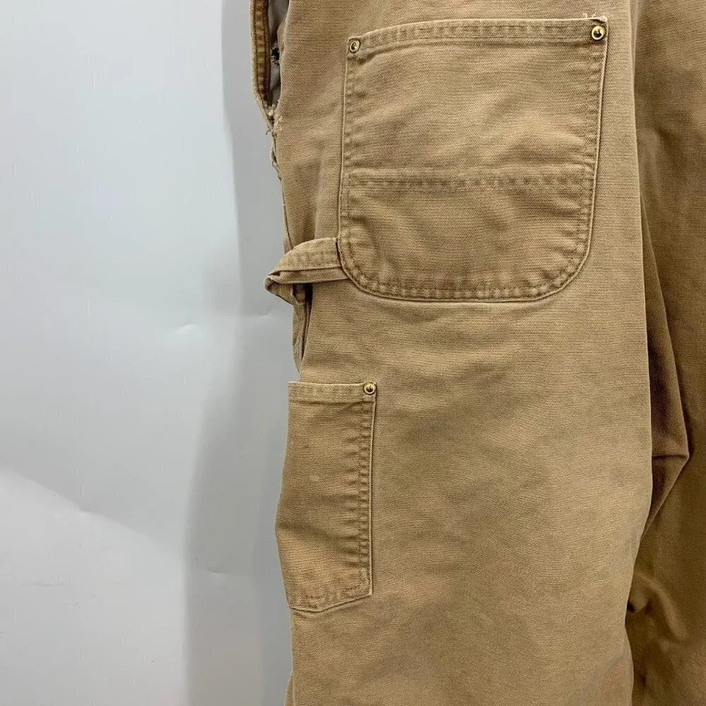 Carhartt Men's Vintage Relaxed Fit Duck Bib Made in USA Double Overalls SZ 44x30 - Picture 11 of 16